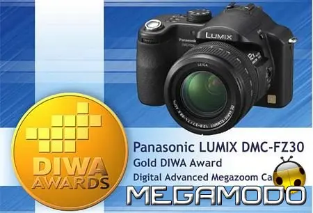 DIWA Gold Award alla fotocamera Lumix DMC-FZ30