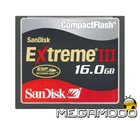 Sandisk CompactFlash Extreme III da 16 GB, le più grandi al mondo 