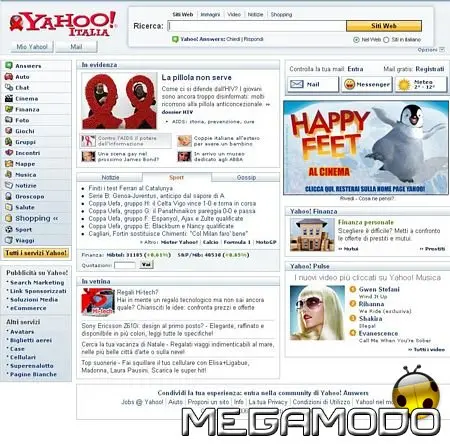 Un nastro rosso su Yahoo!