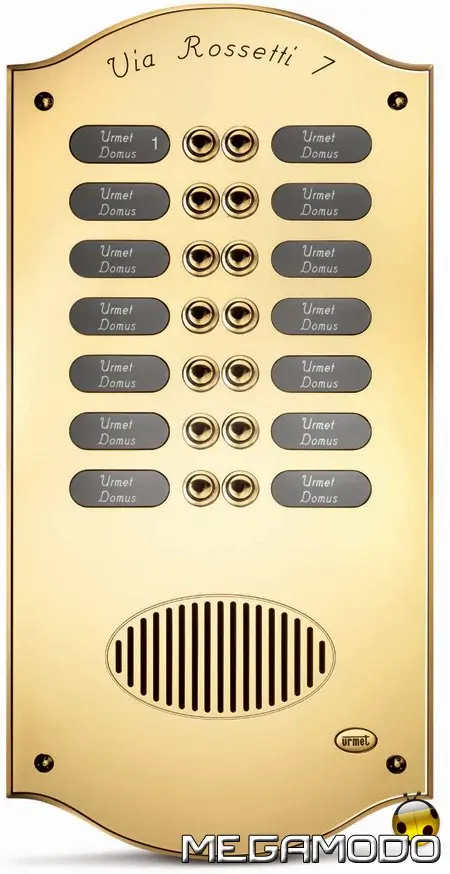 Urmet Exigo, nuova pulsantiera ottonata