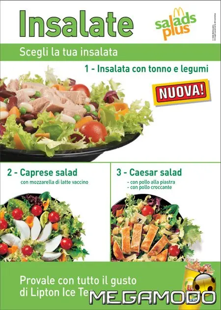 Salads Plus di McDonald's, nuova Insalata Tonno e Legumi