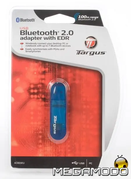 Targus USB Bluetooth 2.0 Adapter con EDR, 100M