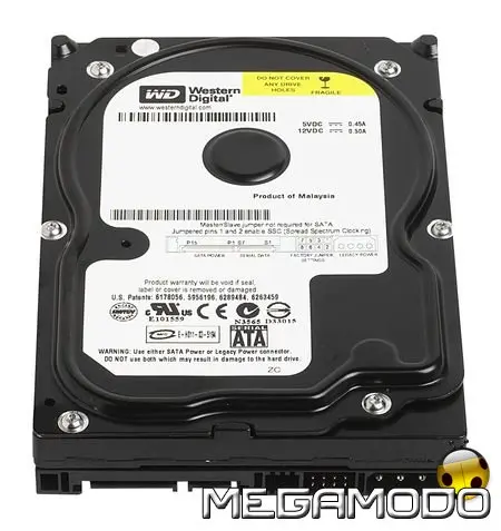 La più alta densità hard drive è firmata WD