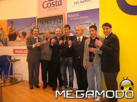 Bogliacino e Gargano allo stand Costa Crociere