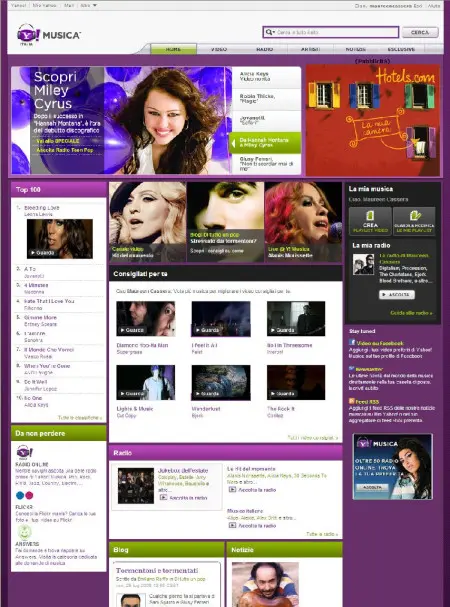 Restyling per Yahoo! Music Europe