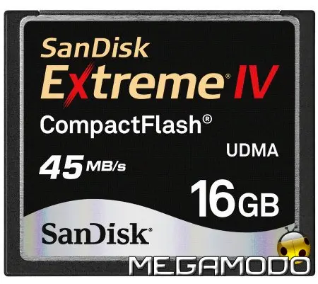 SanDisk Extreme IV CompactFlash 16GB, 45MB al secondo