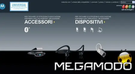 Accessori Bluetooth di Motorola, nuovo sito