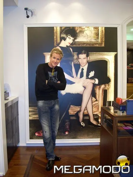 Matthew Modine alla boutique di Alberto Guardiani a Roma