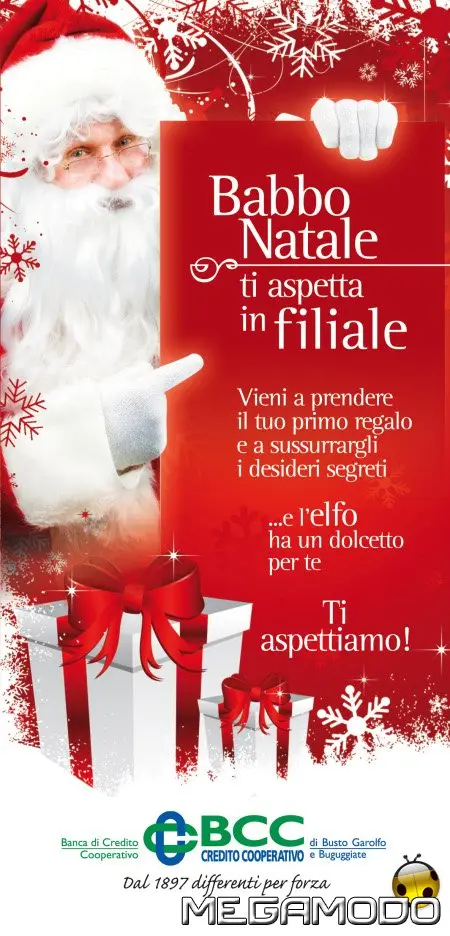 Babbo Natale arriva in banca