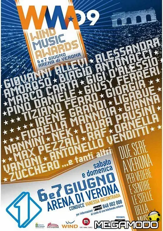 I Wind Music Awards raddoppiano le serate