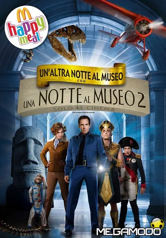 Una notte al museo 2 nelle sorprese Happy Meal McDonald's