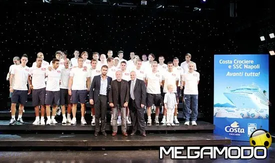 Presentato il Calcio Napoli 2009/2010 su Costa Concordia
