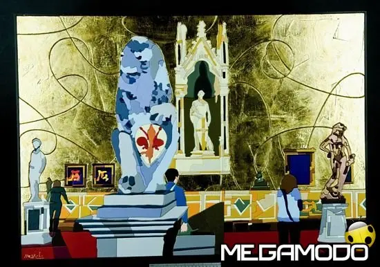 Brooksfield al museo del Bargello con Ugo Nespolo 