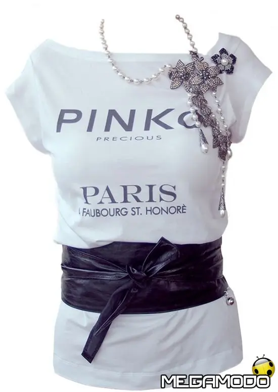 Le belle della tv con la T-shirt Pinko di Pinko