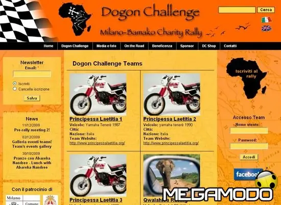 Yamaha e Principessa Laetitia per il Dogon Challenge 2009