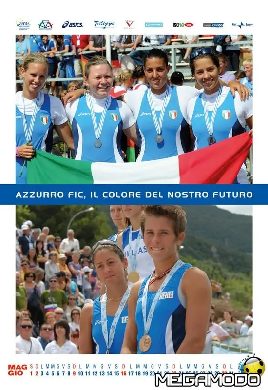 Il calendario 2010 degli azzurri del canottaggio