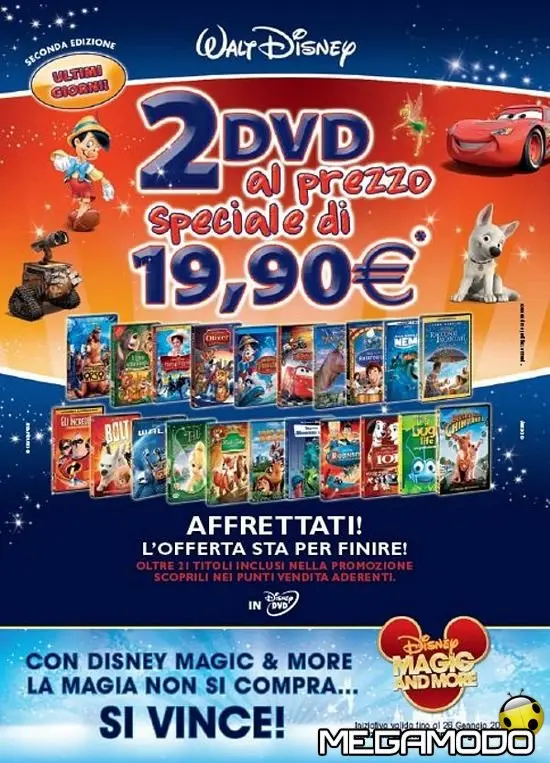 Disney, nuova promozione per l'home video