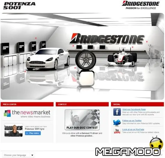 Potenza S001 Ultra High Performance, sito web dedicato