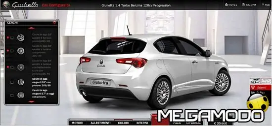 Online il Car Configurator di Alfa Romeo Giulietta