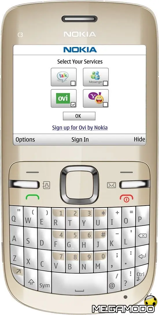 Nokia C3, facile accesso a Facebook e Twitter