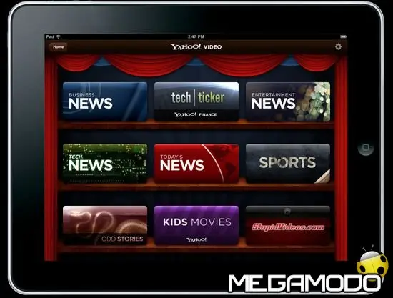 Yahoo! Entertainment App per iPad
