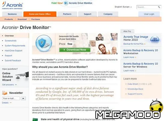 Acronis Drive Monitor, per il controllo dell’hard Disk 