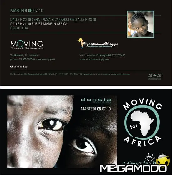 Moving for Africa, raccolta fondi al Dorsia