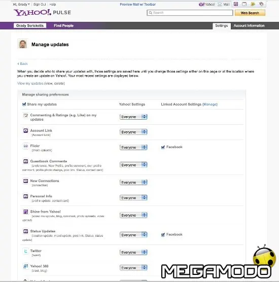 Yahoo! spinge il social network