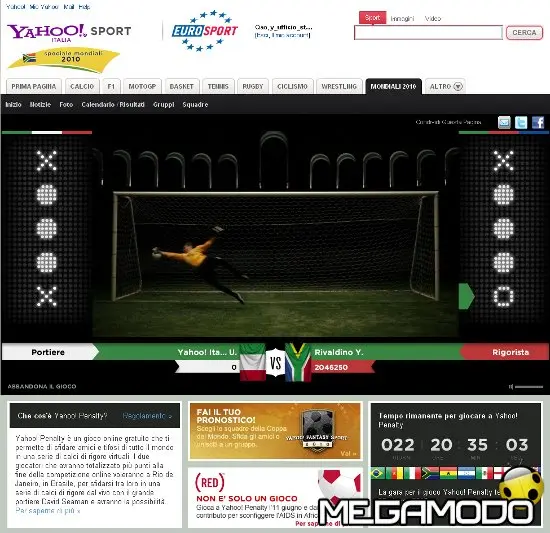 Yahoo! Penalty, è febbre da mondiale