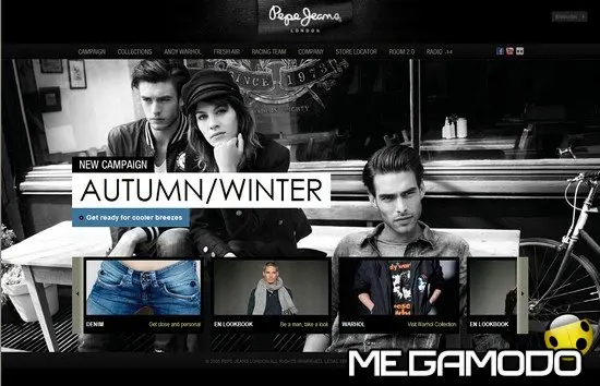 Pepe Jeans London, nuovo sito web 2.0