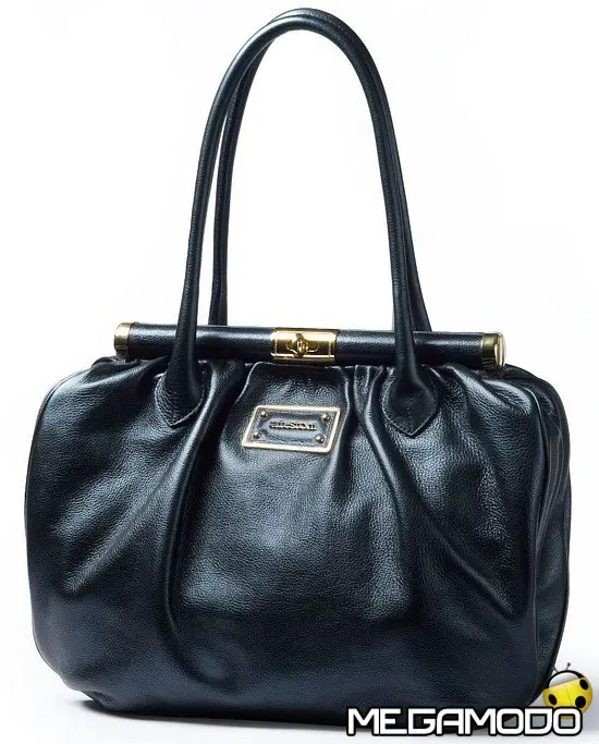 Borsa e stivale in vitello lucido, coordinato blu oceano