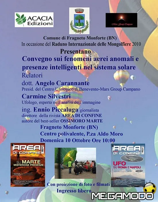 Convegno sui fenomeni aerei anomali e presenze intelligenti nel sistema solare