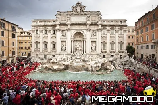 Guinness World Record, 1500 persone alla Fontana di Trevi