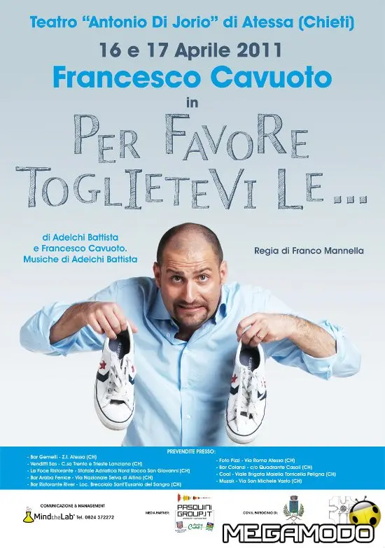 Per favore toglietevi le scarpe, l'esordio teatrale di Francesco Cavuoto