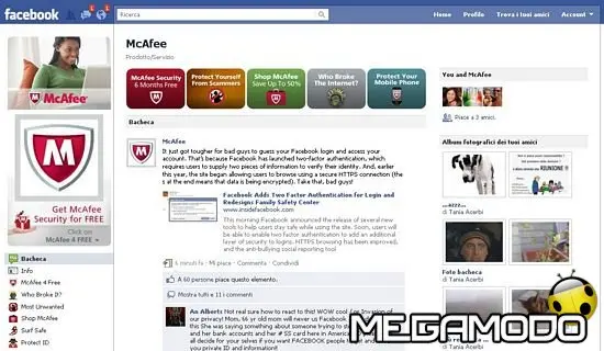 La sicurezza di McAfee per gli utenti Facebook estesa a 41 nazioni