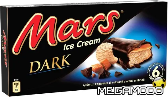 Mars, Mars Dark, Twix, Bounty, Snickers Ice Cream