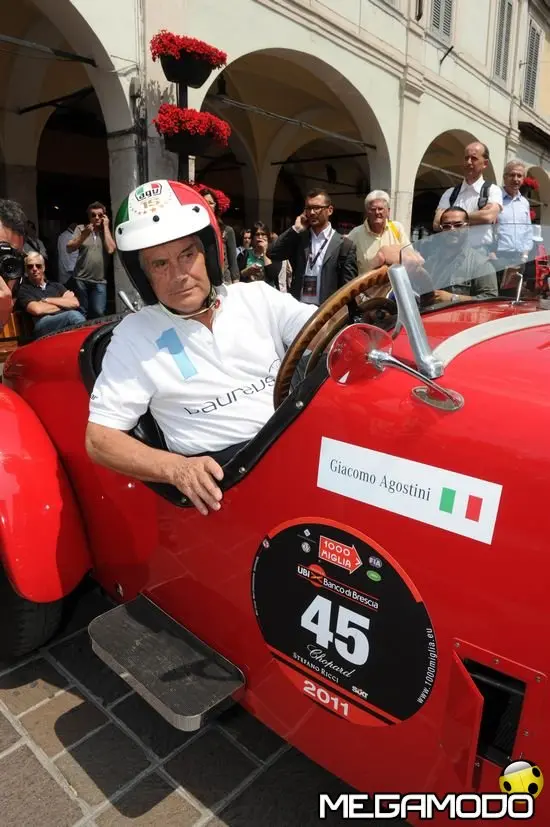 Giacomo Agostini ambasciatore di Laureus Sport for Good alla Mille Miglia 2011