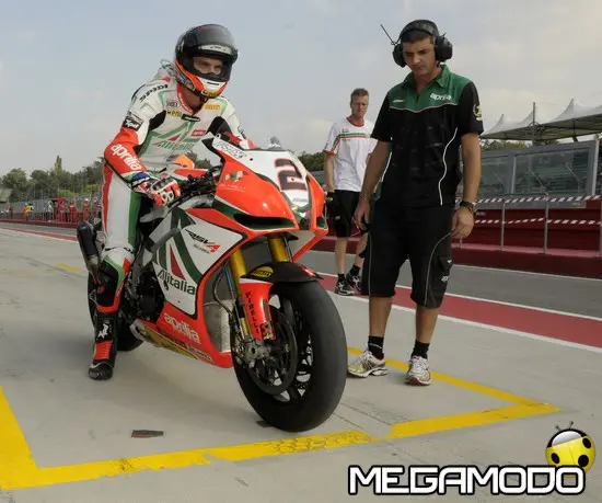 Prima qualifica difficile per l'Aprilia Alitalia Racing Team