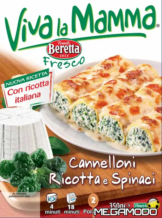 cannelloni ricotta e spinaci350g
