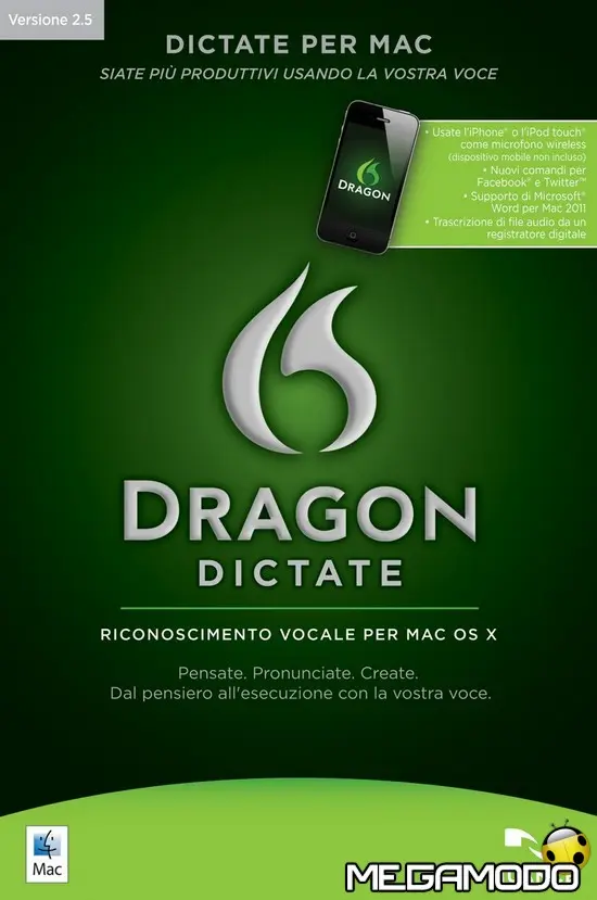 Nuance Dragon Dictate 2.5 per MAC
