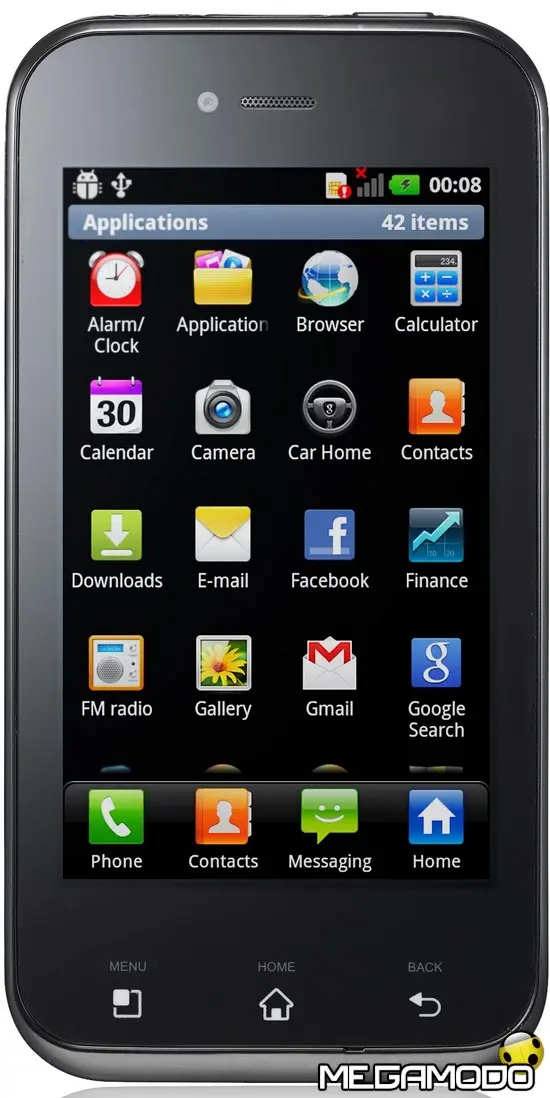 LG Optimus Sol con Android 2.3 Gingerbread