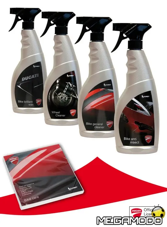 Flowey e Ducati, una gamma di prodotti per la cura della moto