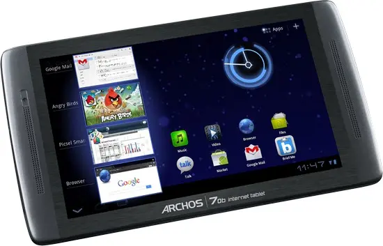 Archos 70b, il primo tablet Android 3.2 Honeycomb
