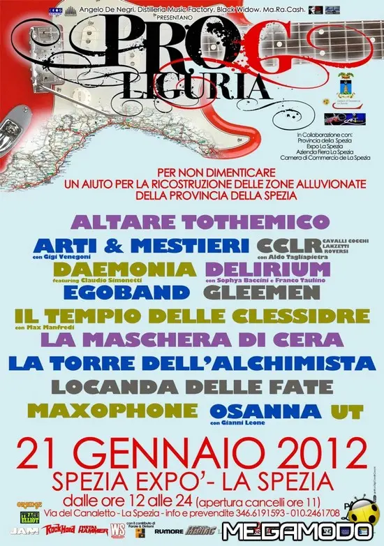 Rock Progressivo Italiano per gli alluvionati liguri a La Spezia
