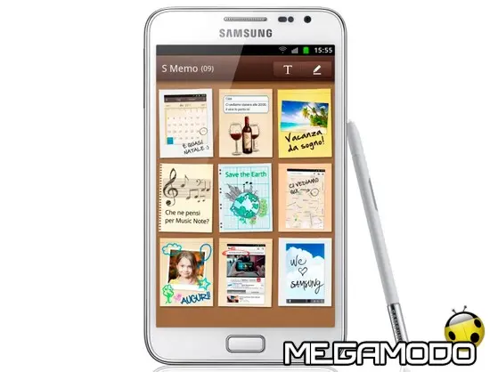 Samsung Galaxy Note in versione "White"