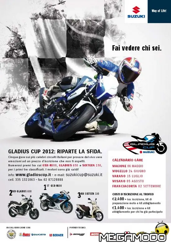 Suzuki Gladius Cup 2012, la quarta edizione