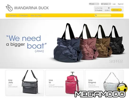 Mandarina Duck, è online il nuovo sito web