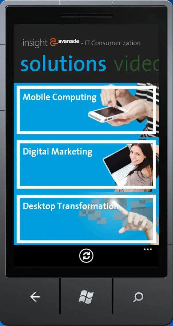 Insight@Avanade, l'applicazione mobile per utenti Windows Phone 