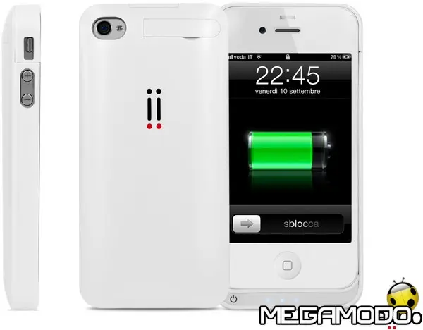 Charging Cover White by Aiino, il supporto e la ricarica per iPhone4 e 4s - foto 1