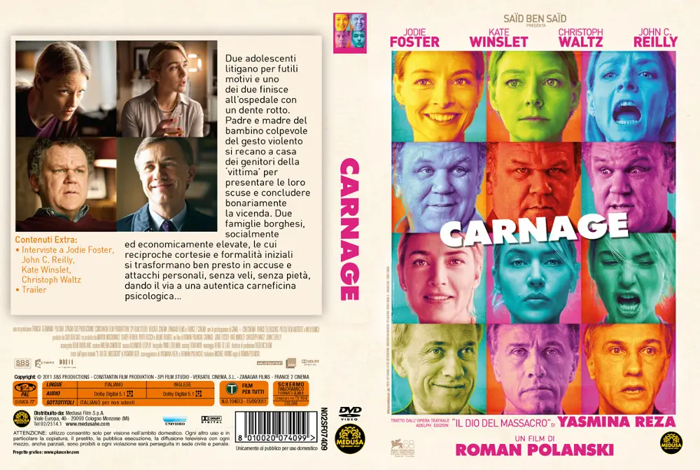 "Carnage" di Roman Polanski, dal 23 maggio in Dvd e Blu-ray